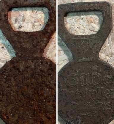 Flaschenöffner Vor/Nachher Gleitschleifen 